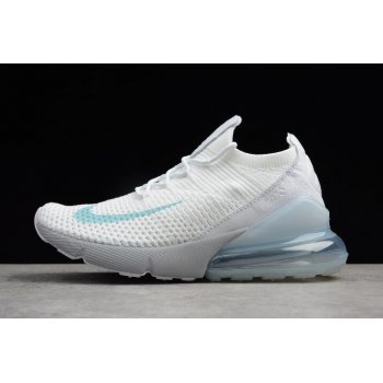 Nike Air 270 Flyknit White Bule and WoSize Running Shoes AO1023-100 Shoes